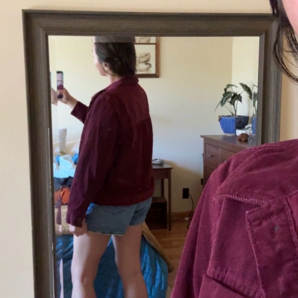 Lands' End Maroon Corduroy Jacket - Picture 5 of 5